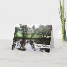 Dreamy Happy Birthday Princess Castle Scenery Card