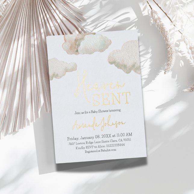 Dreamy Heaven Sent Blue Boy Baby Shower (Creator Uploaded)