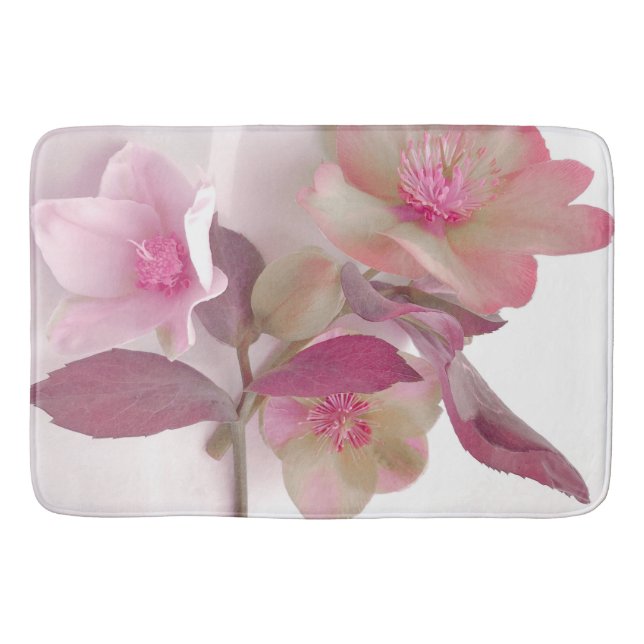 Dreamy Hellebores Paper Placemat Bath Mat (Front)