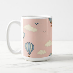 Dreamy Hot Air Balloon Sky Pattern Coffee Mug