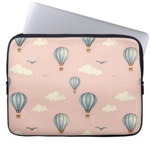 Dreamy Hot Air Balloon Sky Pattern Laptop Sleeve