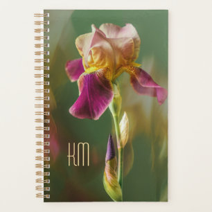 Dreamy Iris Floral photo art with monogram (Small) Planner