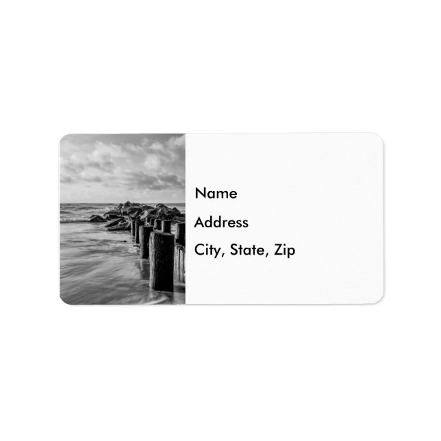 Dreamy Jettie Grayscale Address Label (Front)