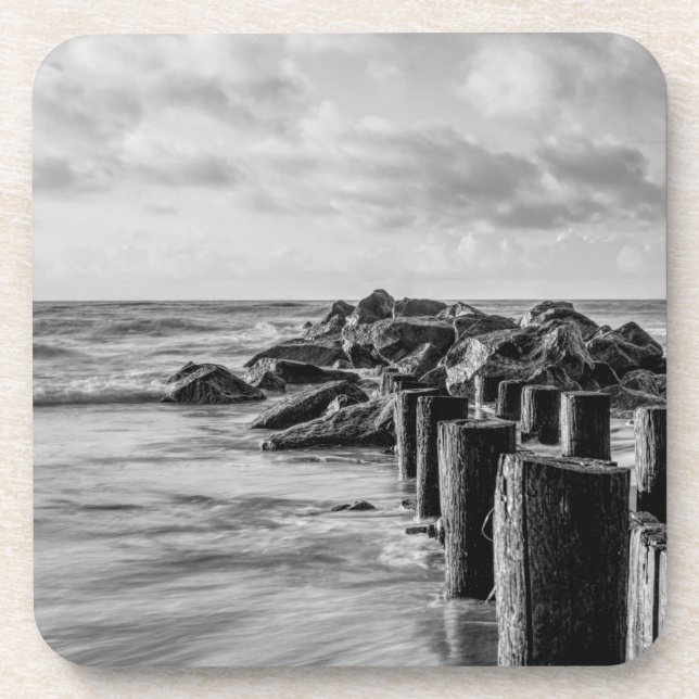 Dreamy Jettie Grayscale Coaster (Front)
