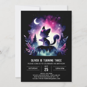 Dreamy Kids Cat Birthday Invitation