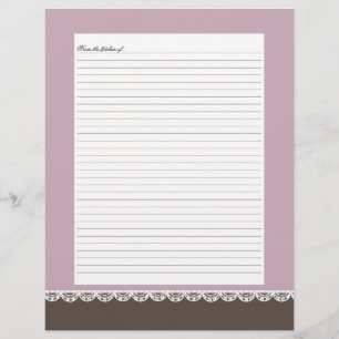 Dreamy Kitchen Cookbook Recipe Pages   Purple