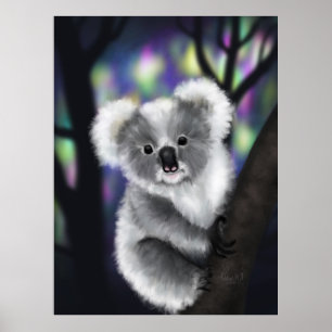 Dreamy Koala in an Enchanted Forest Poster