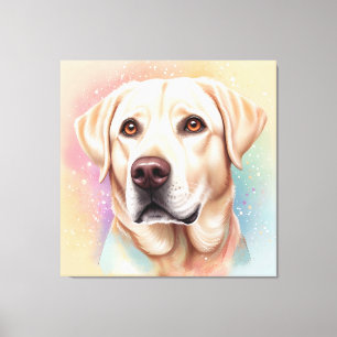Dreamy Labrador Retriever Magical Portrait Canvas Print