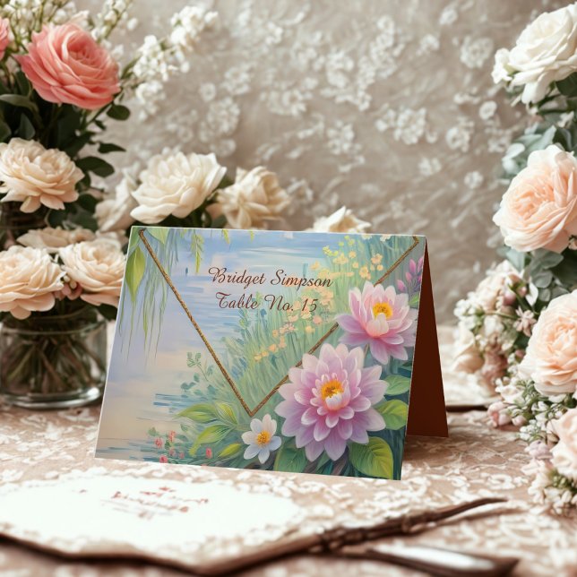 Dreamy Lakeside Garden Wedding guest card (Creator Uploaded)
