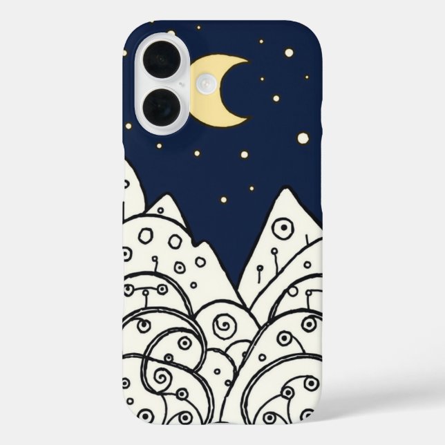 Dreamy Landscape: A Whimsical Doodle Case-Mate iPhone Case (Back)