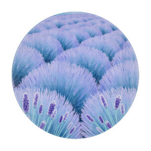 Dreamy Lavender Fields Aesthetic Purple Blue Cutting Board