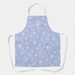 Dreamy Lavender Starry Watercolor Pattern Apron