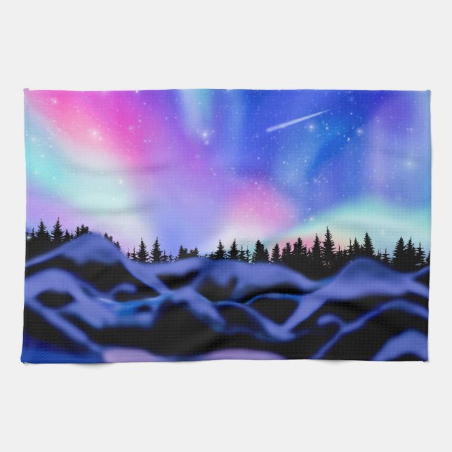 Dreamy Lights Tea Towel (Horizontal)