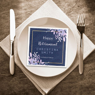 Dreamy Lilac Pastel Watercolor Retirement Party Napkin