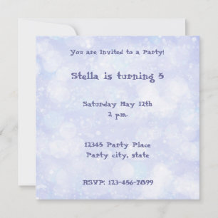 Dreamy Lilac Personalised Invitation