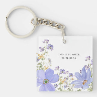 Dreamy Lilac Wedding Key Ring