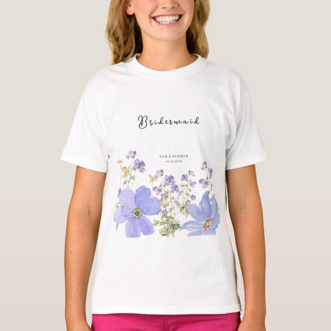 Dreamy Lilac Wedding T-Shirt (Front)