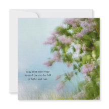 Dreamy lilacs, spring aesthetic, greeting