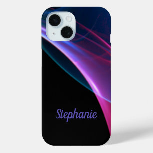 Dreamy Magenta and Blue Sweep Artwork iPhone 15 Case