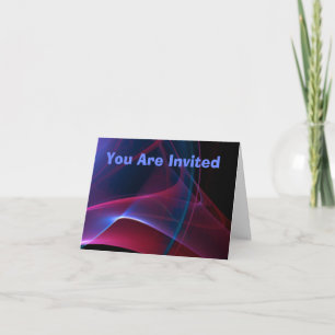 Dreamy Magenta and Blue Sweep Invitation