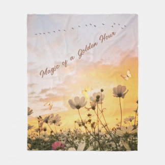 Dreamy Magic of a Golden Hour Fleece Blanket