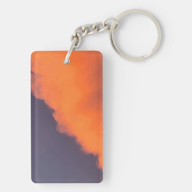 Dreamy, magical clouds  in dreamy, magical colours key ring (Back)