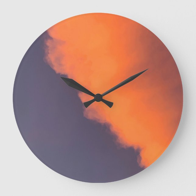 Dreamy, magical clouds  in dreamy, magical colours large clock (Front)