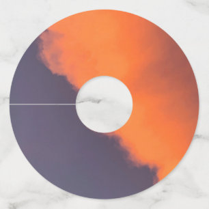 Dreamy, magical clouds in dreamy, magical colours wine glass tag