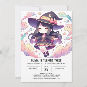 Dreamy Magical Wizard Birthday Invitation