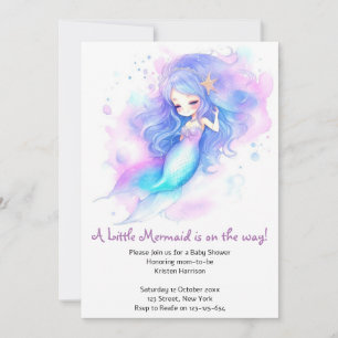 Dreamy Mermaid Baby Shower Celebration Invitation