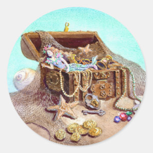 DREAMY MERMAID by SHARON SHARPE Classic Round Sticker