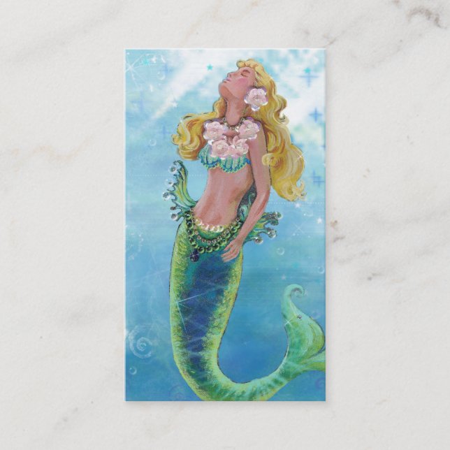 Dreamy Mermaid Painting Business Card (Front)