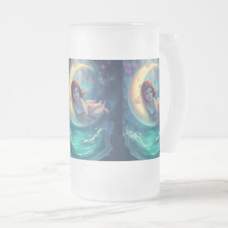 Dreamy Moon Girl Mug Design | Cute Baby Moon Art |