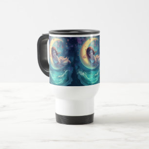 Dreamy Moon Girl Mug Design Cute Baby Moon Art