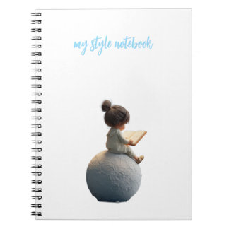 Dreamy Moon Girl Notebook – Cute Celestial Journal