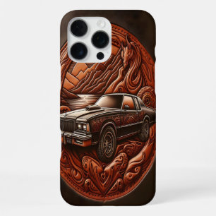 Dreamy Mountain Drive with Muscle Car iPhone 16 Pro Max Case