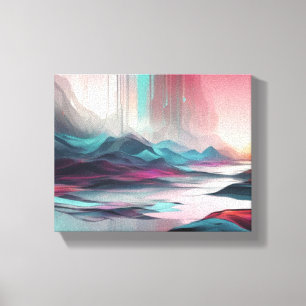 Dreamy Mountainscape in Earthy Tones Canvas Print