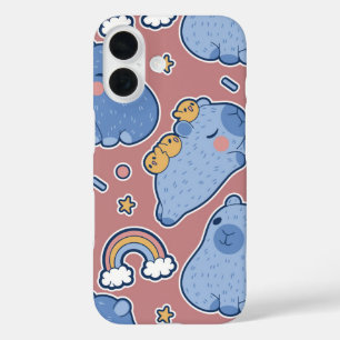 Dreamy Nap Squad Capybara iPhone 16 Case