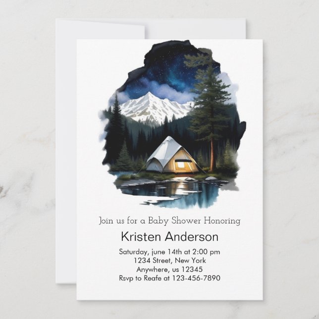 Dreamy Night Sky Adventure Baby Shower Invitation (Front)