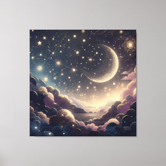 Dreamy night sky canvas print