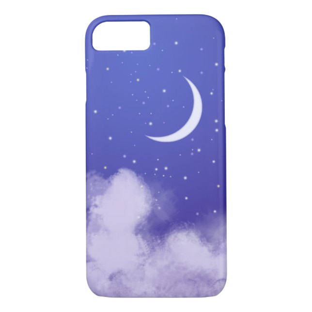 Dreamy Night Sky with Crescent Moon Case-Mate iPhone Case (Back)