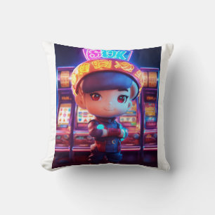 Dreamy Nights: Cute Girl Pillow