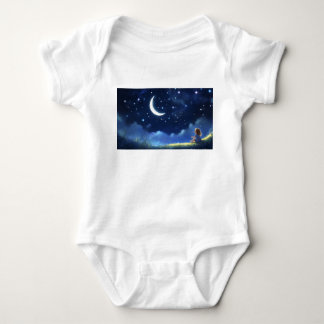 Dreamy Nights: Kids' T-Shirt with Good Night Print Baby Bodysuit