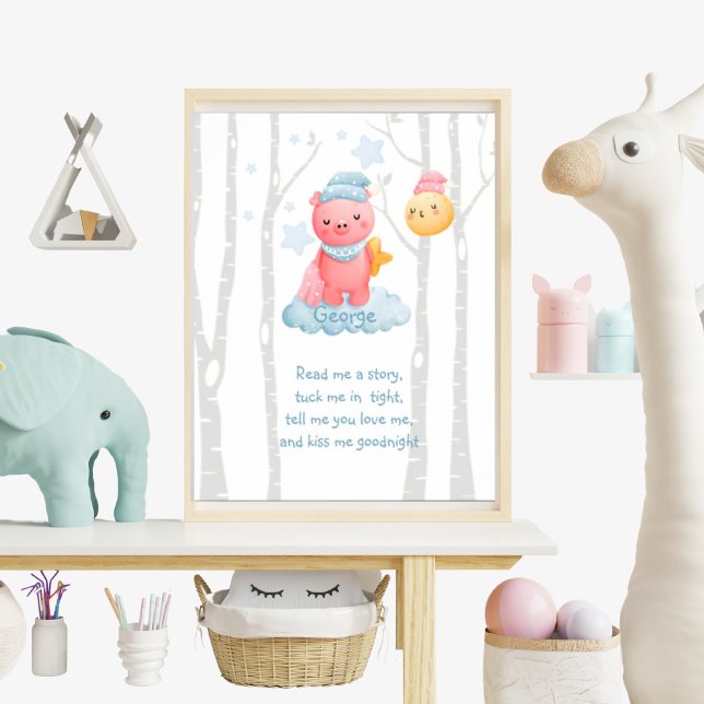 Dreamy Nights with Piggy and Moon Poster (Creator Uploaded)