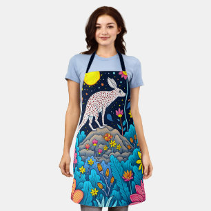 Dreamy Nighttime Forest Apron