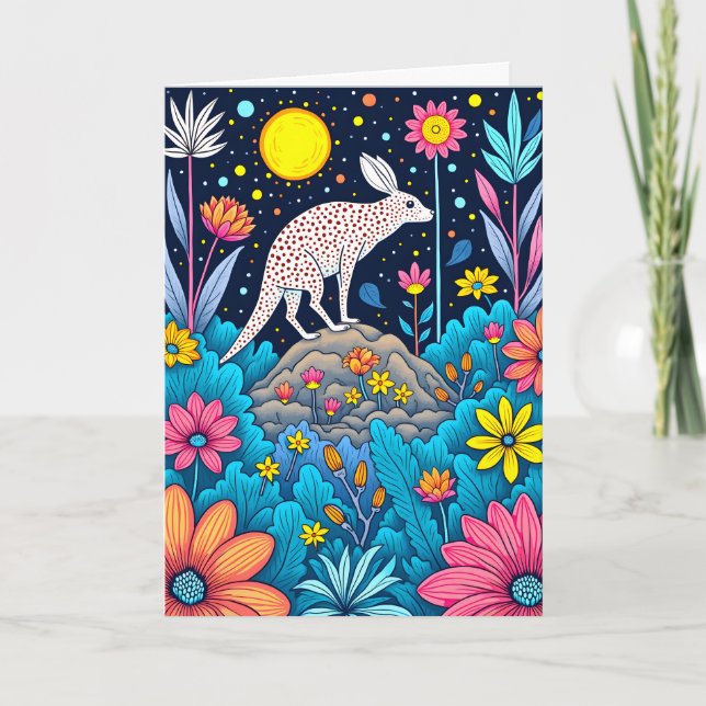 Dreamy Nighttime Forest Thank You Card (Front)