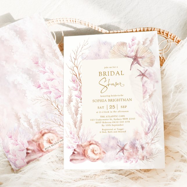 Dreamy Ocean Bridal Shower Under the Sea Brunch Invitation (Creator Uploaded)