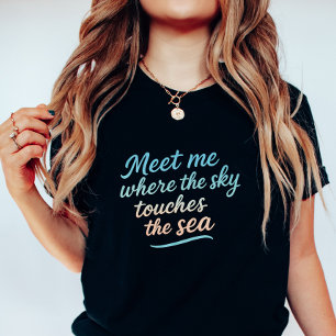 Dreamy Ocean Sunset; Sky Touches the Sea T-Shirt