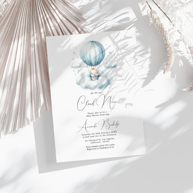 Dreamy On Cloud 9 Baby Shower Invitation (Dreamy On Cloud 9 Baby Shower Invitation)