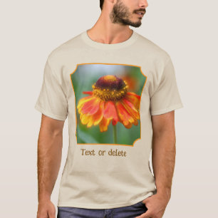 Dreamy Orange Zinnia Flower Personalized Nature T-Shirt